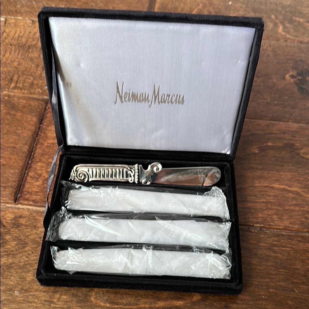 Neiman Marcus Silver Spreading Knives set